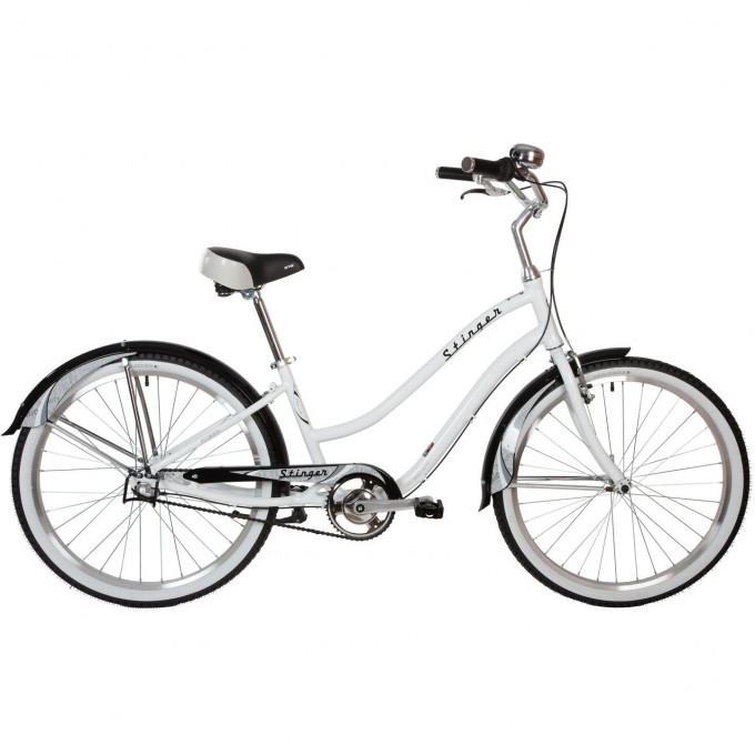 Дорожный велосипед STINGER CRUISER LADY 3SP белый с рамой 16" 26AHC.CRUISNEXL.16WH1 Дорожный велосипед STINGER CRUISER LADY 3SP белый с рамой 16" 26AHC.CRUISNEXL.16WH1