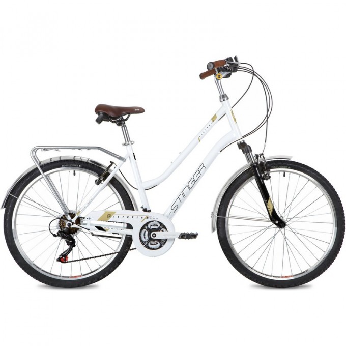 Дорожный велосипед STINGER VICTORIA 26" белый с рамой 17" 26SHV.VICTOR.17WH2 Дорожный велосипед STINGER VICTORIA 26" белый с рамой 17" 26SHV.VICTOR.17WH2