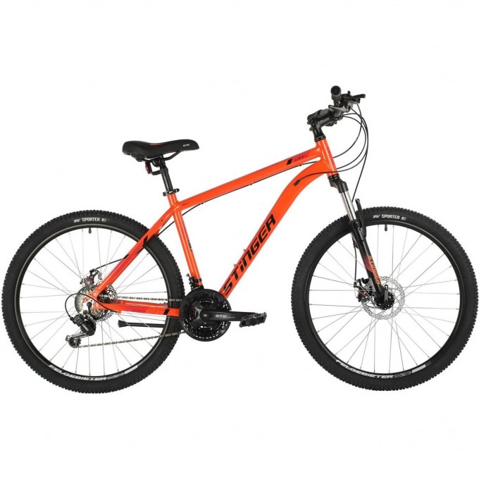 Горный велосипед STINGER ELEMENT EVO 26" оранжевый с рамой 16" 26AHD.ELEMEVO.16OR1 Горный велосипед STINGER ELEMENT EVO 26" оранжевый с рамой 16" 26AHD.ELEMEVO.16OR1