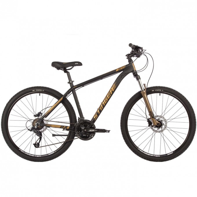 Горный велосипед STINGER ELEMENT PRO SE 27.5" золотистый с рамой 20" 27AHD.ELEMPRO.20GD22 Горный велосипед STINGER ELEMENT PRO SE 27.5" золотистый с рамой 20" 27AHD.ELEMPRO.20GD22