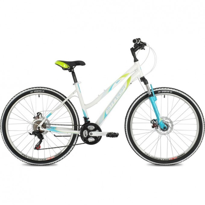 Горный велосипед STINGER LATINA D 26" белый с рамой 15" 26SHD.LATINAD.15WH2 Горный велосипед STINGER LATINA D 26" белый с рамой 15" 26SHD.LATINAD.15WH2