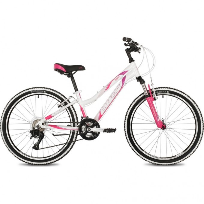 Подростковый велосипед STINGER LAGUNA 24" розовый с рамой 12" 24AHV.LAGUNA.12WH2 Подростковый велосипед STINGER LAGUNA 24" розовый с рамой 12" 24AHV.LAGUNA.12WH2