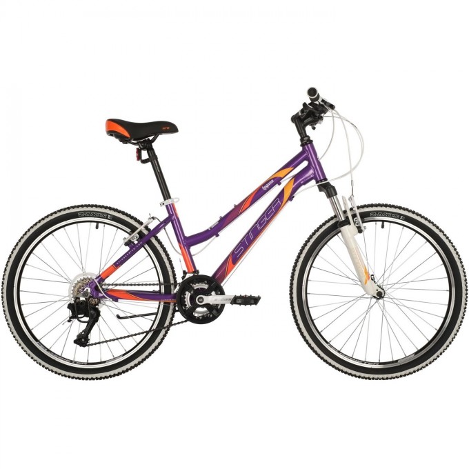 Подростковый велосипед STINGER LAGUNA фиолетовый с рамой 12" 24AHV.LAGUNA.12VT10 Подростковый велосипед STINGER LAGUNA фиолетовый с рамой 12" 24AHV.LAGUNA.12VT10